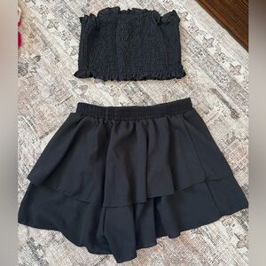 Black Skirt Set
